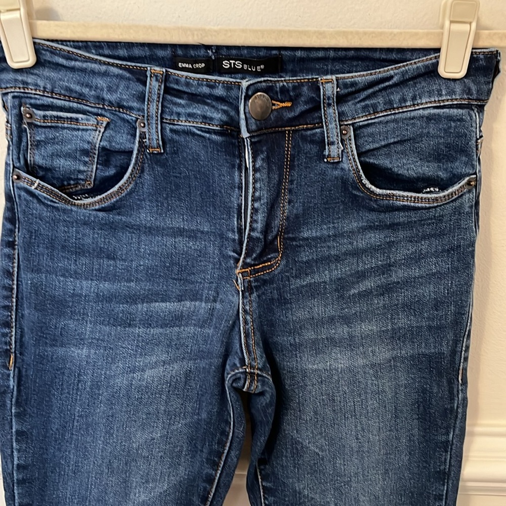 STS BLUE Neve Skinny Scissor Hem Jean, Indigo, Size 2